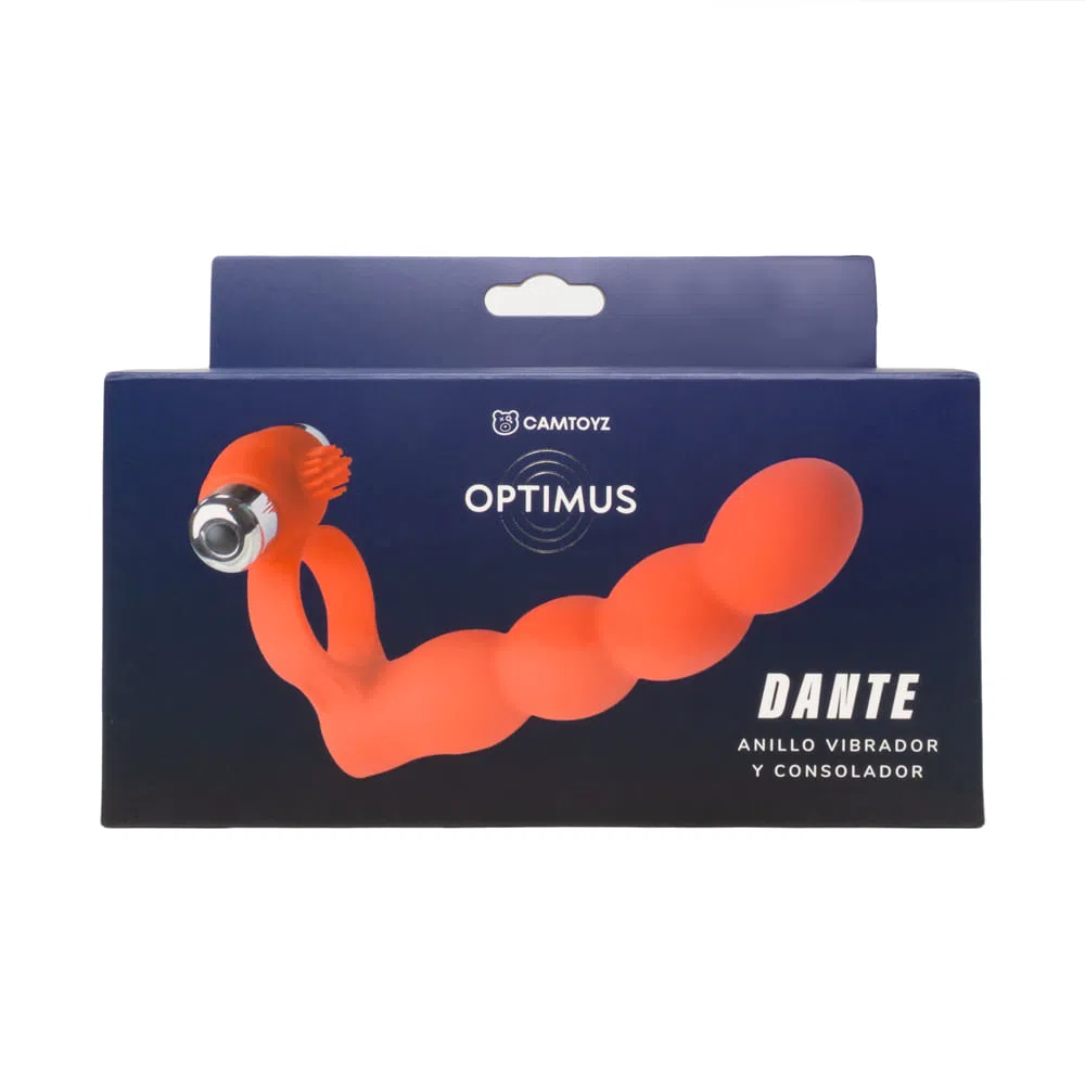 Anillo Vibrador y Consolador Dante Rojo