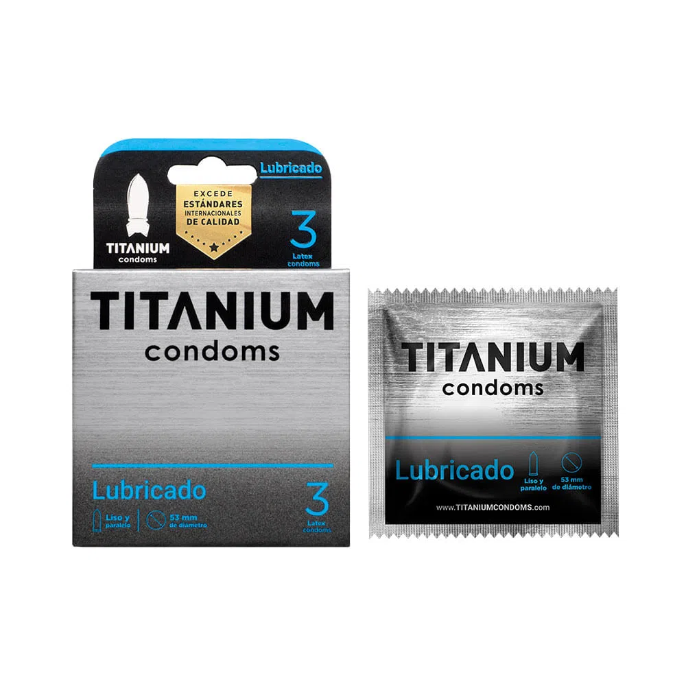 Condones Titanium Lubricado x 3 Unidades