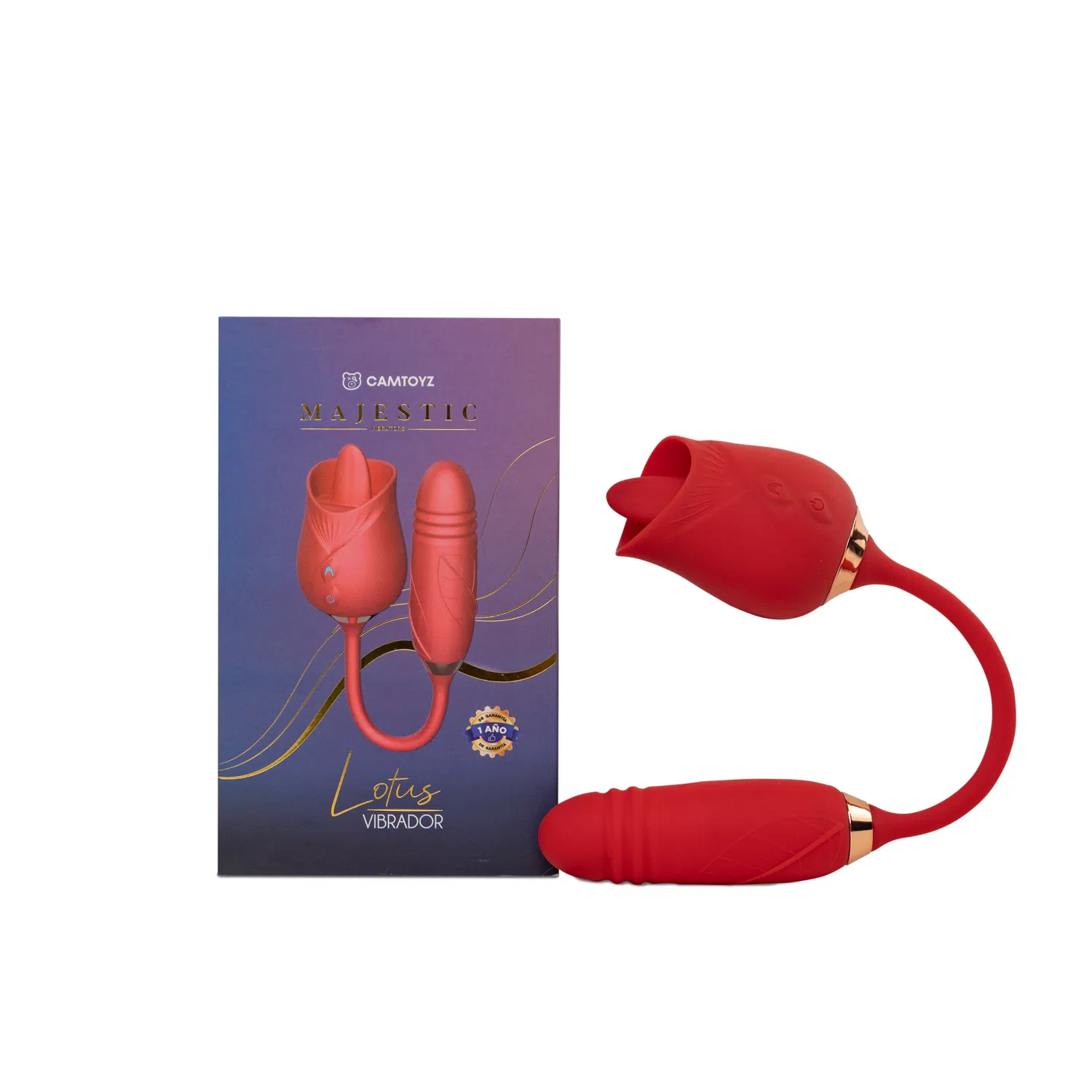 Vibrador con Bala Lotus Rojo