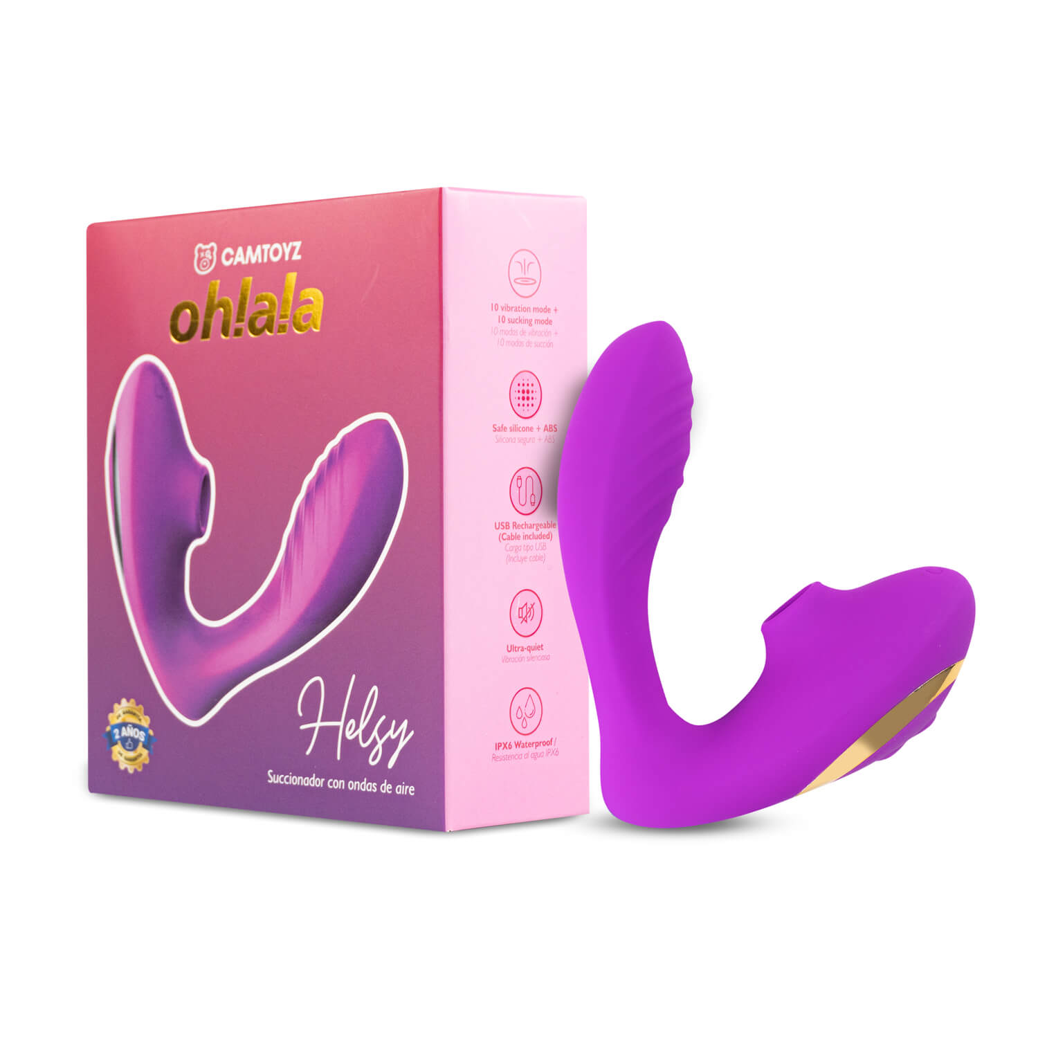 Vibrador Con Succionador Helsy Ohlala