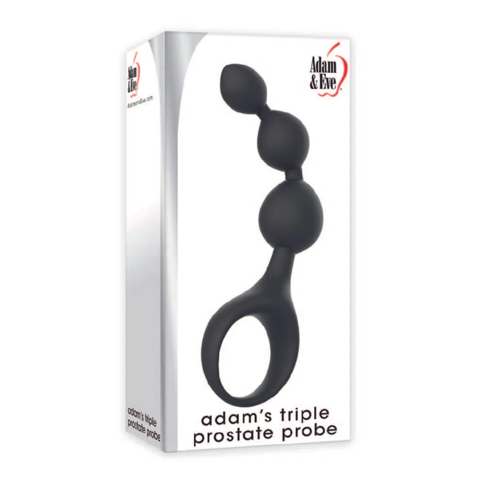 Estimulador de Prostata Adams Triple Prostate Probe Negro