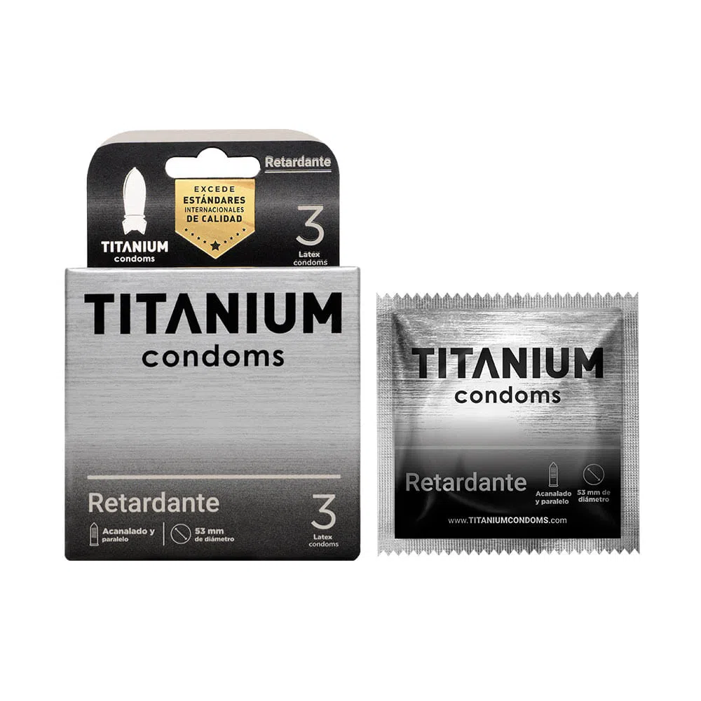 Condones Titanium Retardante x 3 Unidades